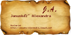 Januskó Alexandra névjegykártya